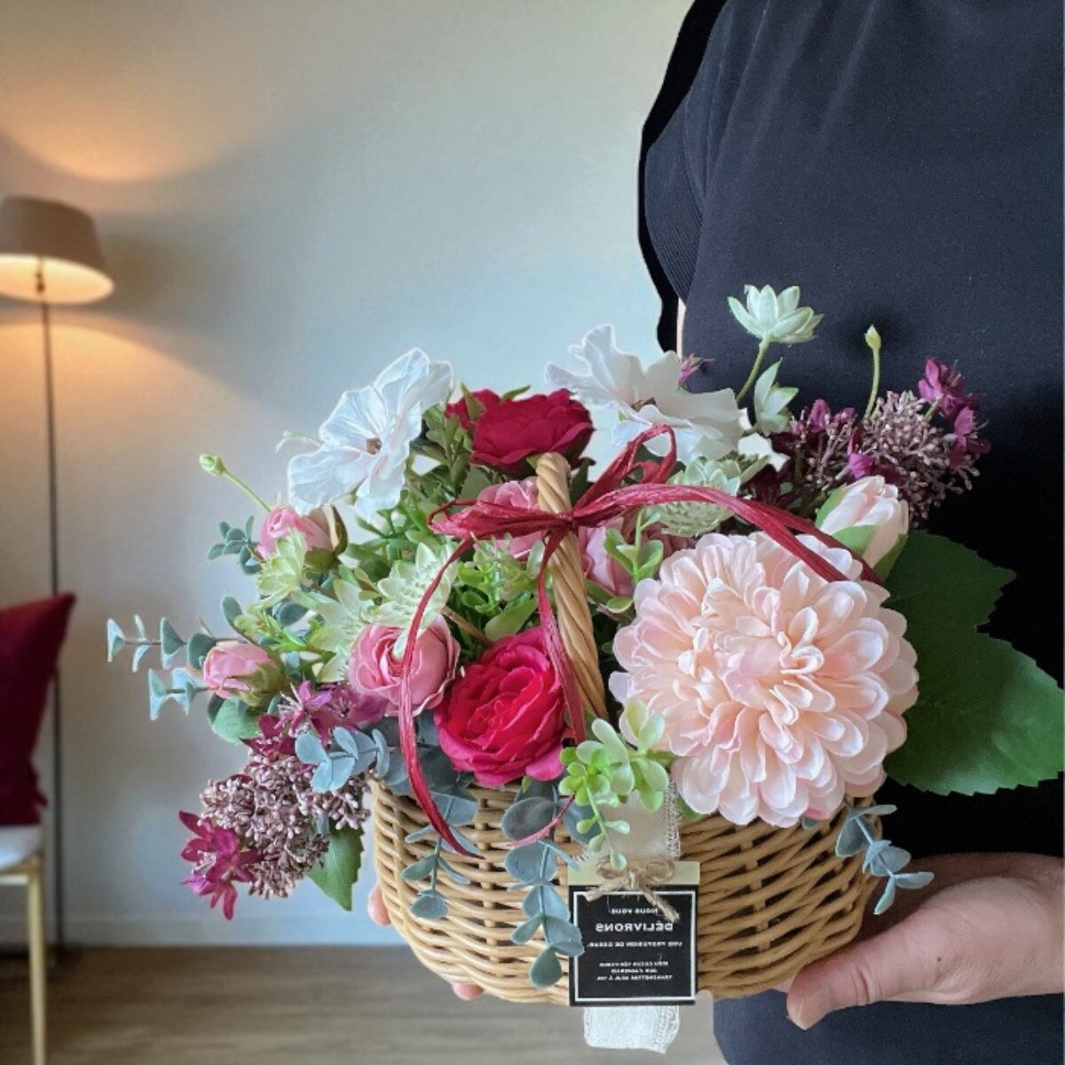 フラワーバスケット(ピンク系) - 画像 (4)