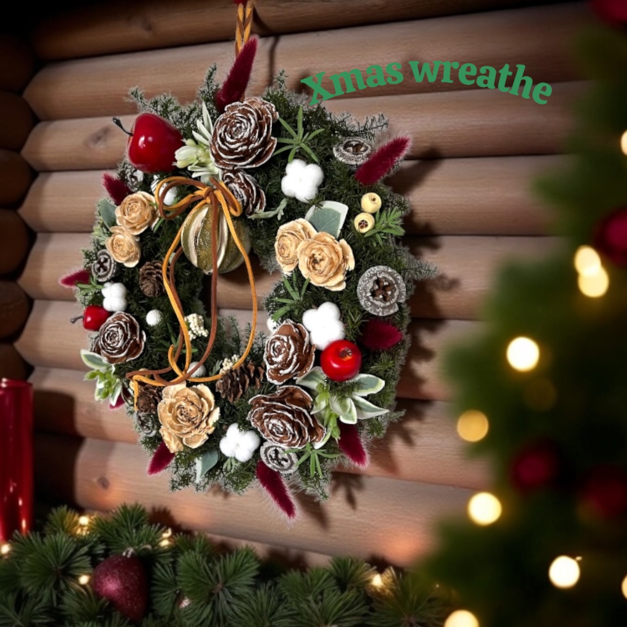 森のリース25cmφ - 画像 (4)