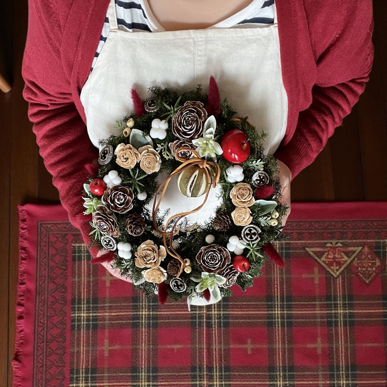 森のリース25cmφ - 画像 (2)