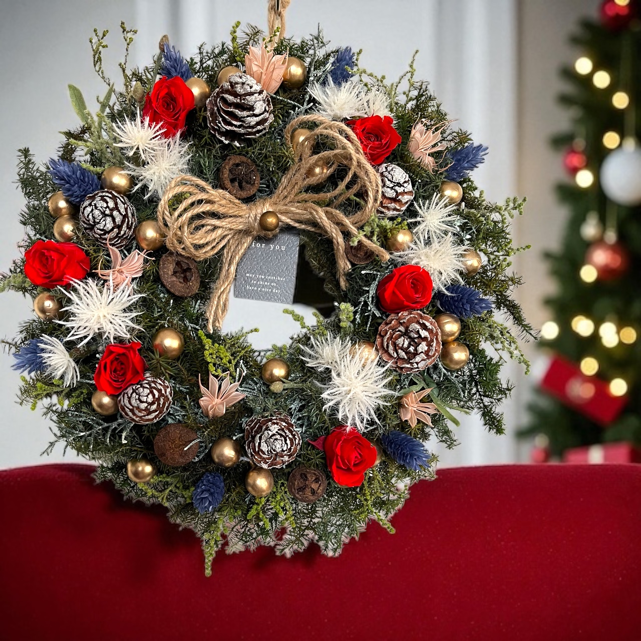 クリスマスリース(RED &BLUE) - 画像 (2)